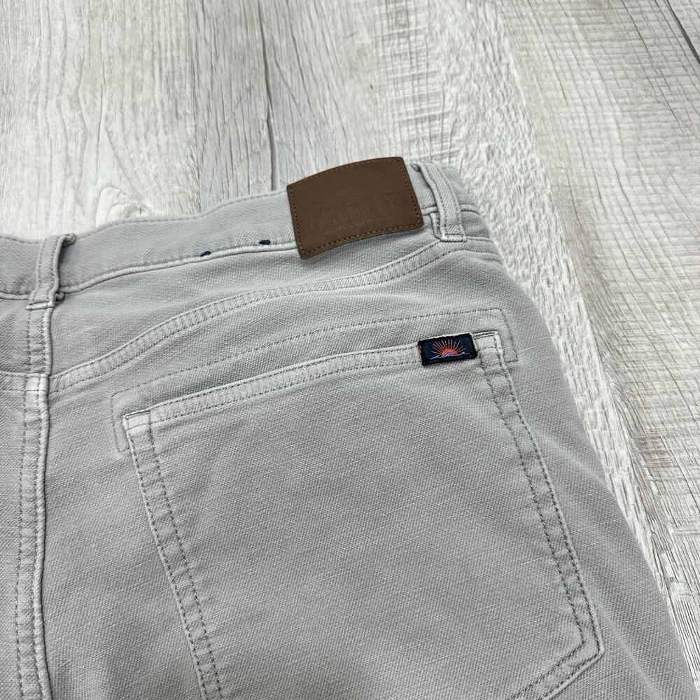 Faherty Pants Mens 32x30 Gray Stretch Terry 5 Pocket Work Travel Casual Preppy - Picture 10 of 10